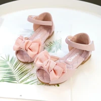 baby girls bow sandals korean new princess fish mouth girls shoes cute kids sweet and fresh flower sandals party wedding shoes