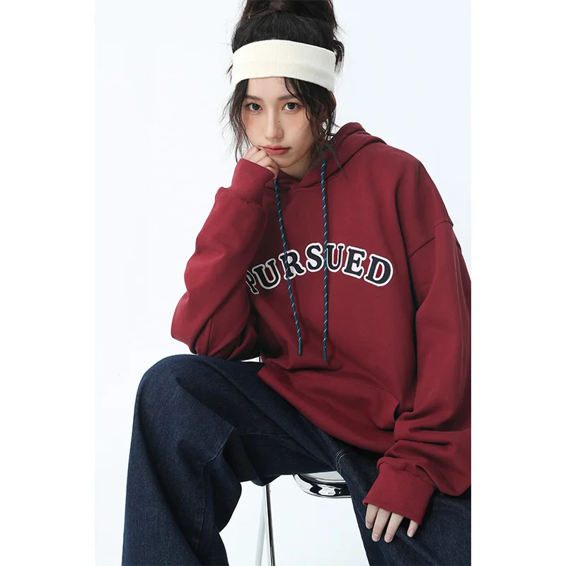 

TRADE women's WEAR American Fashion brand hoodie women's 2022 Autumn. new Couple letter loose embryos hoodie