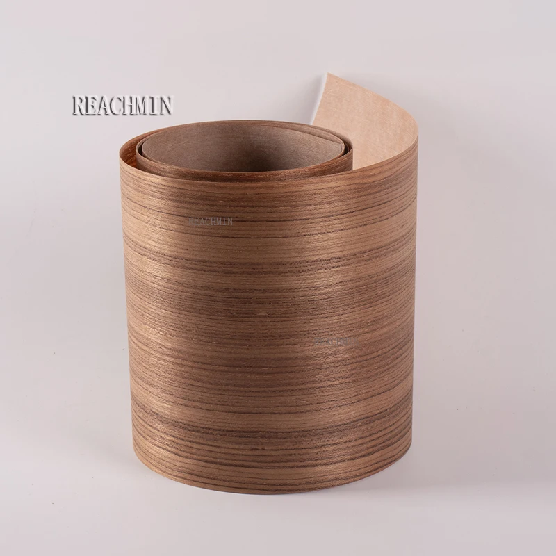 

1 Roll Natural Teak Straight grain Veneer Thin Handmade DIY Solid Wood Decorative Panel Skin Speaker Renovation