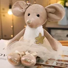 Прекрасная нарядная балетная мышь на день рождения, плюшевая мягкая набивная милая кукла-животное кролика, детская подушка на палец для девочек, подарок