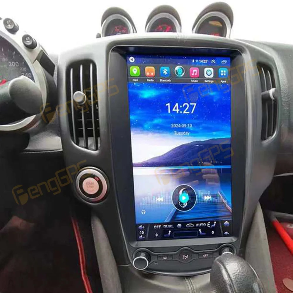 Автомобильное радио Android 13 для Nissan 370Z 2009-2021 сенсорный экран 8 дюйма GPS-навигация Apple