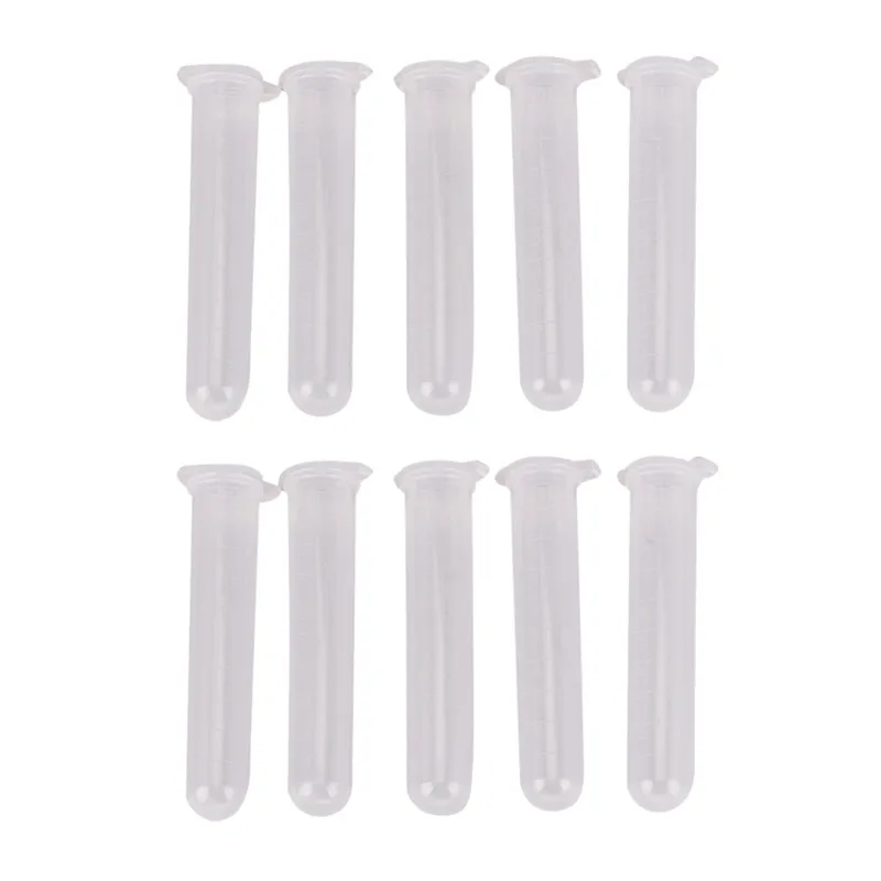 

10pcs 10ml micro centrifuge tube vial clear plastic vials container snap cap