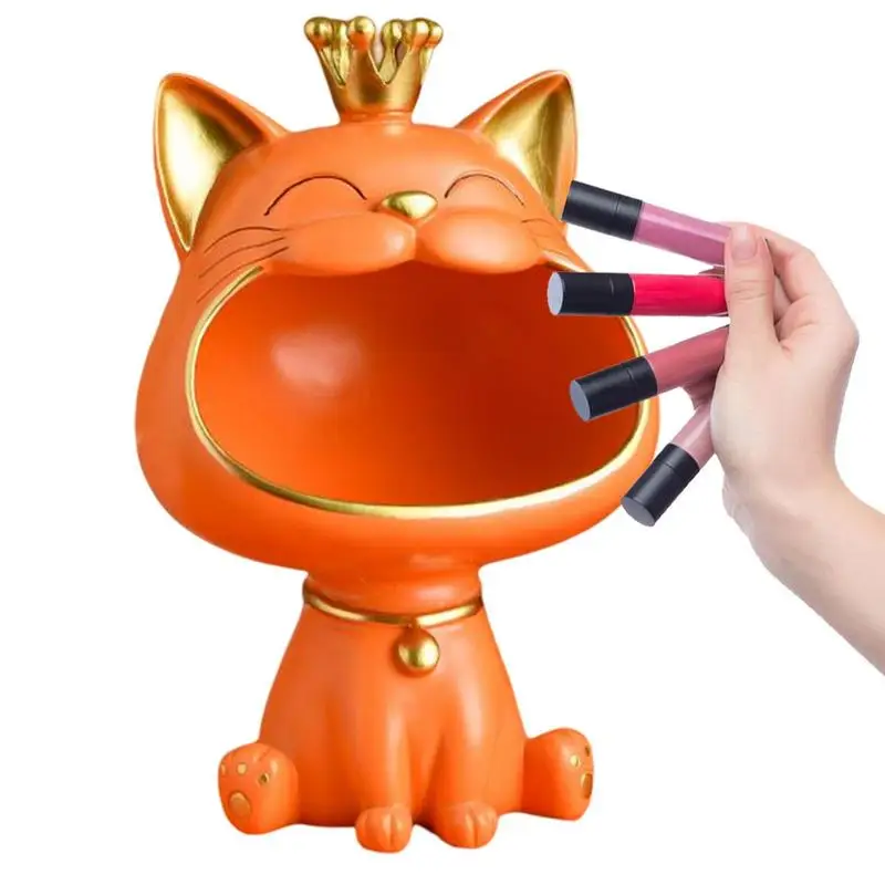 

Home Decor 3D Cat Statue Sculpture Table Decoration Miniature Figurine Sundries Storage Box Modern Living Room Desk Decorations