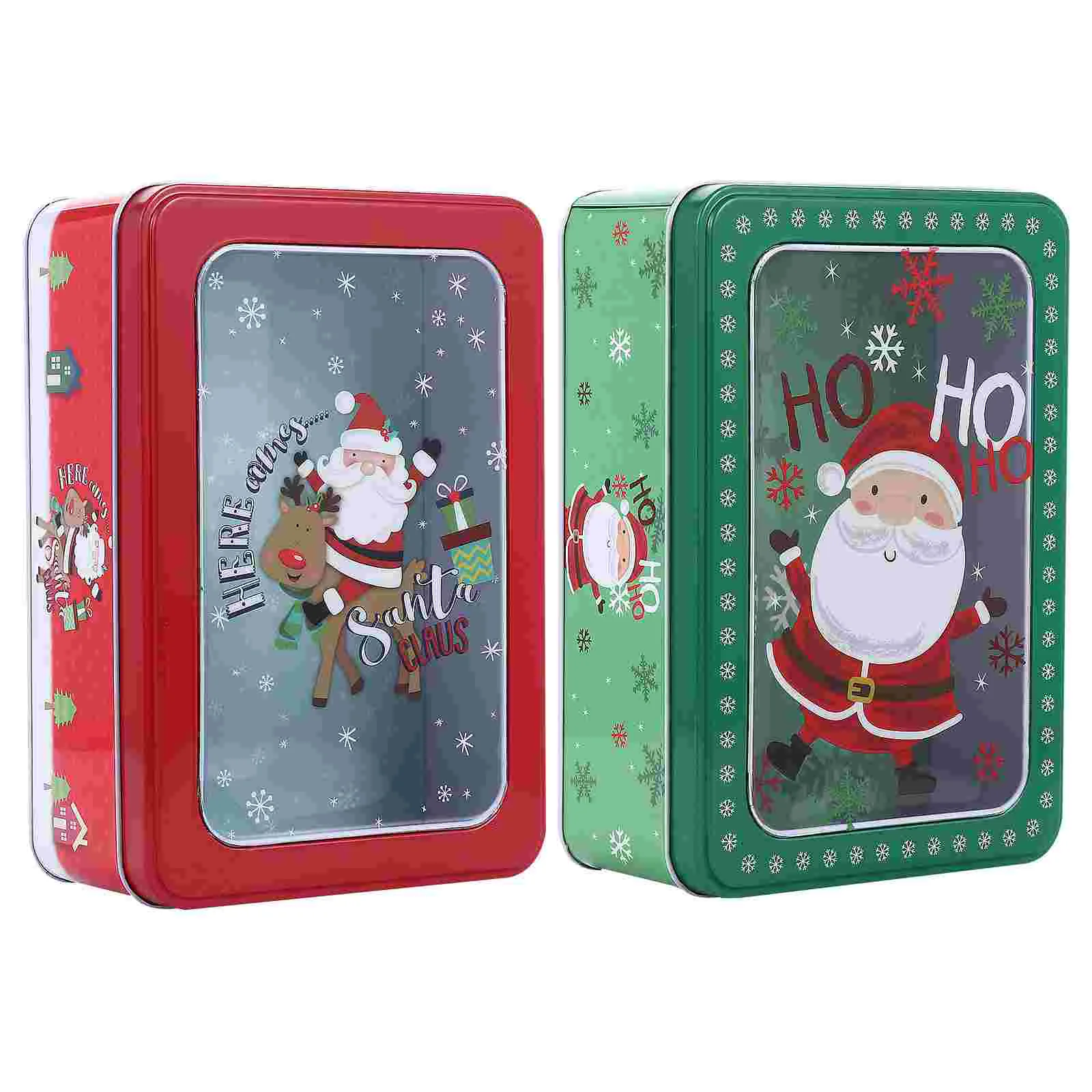 

2pcs Candy Boxes Rectangular Christmas Adorable Gift Boxes Storage Boxes Cookie Boxes for Candy