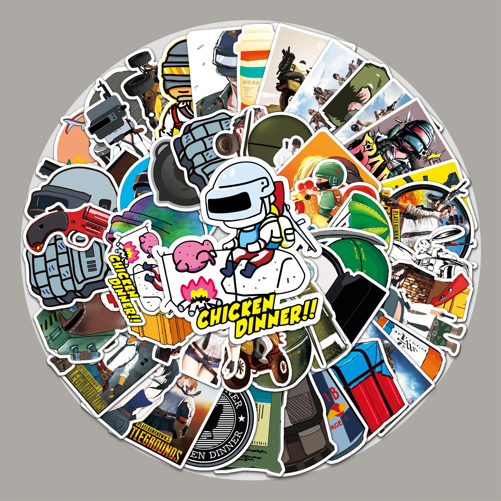 

10/30/50PCS Cartoon Game PUBG Gun Stationery Stickers for Suitcase Skateboard Laptop Phone Notebook Decor Waterproof Toys Gifts