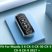 electroplate tpu car key case remote control protector cover accessories fit for mazda 3 6 cx 3 cx 30 cx 5 cx 8 cx 9 2017 2021