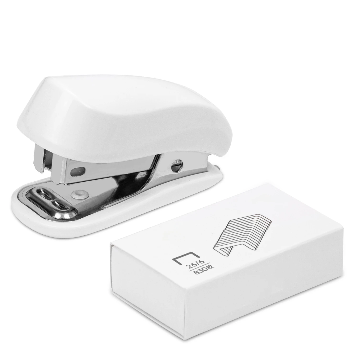 

Мини-степлер XIALUOSHAN пластиковый, синий/розовый/белый