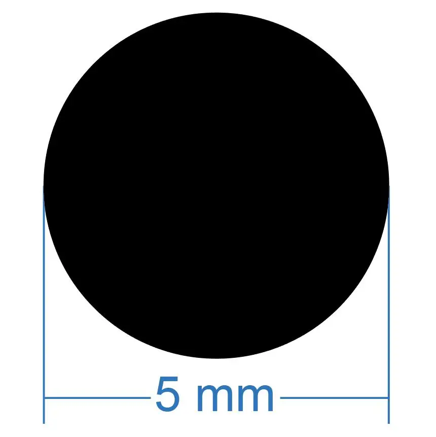 400pcs 5mm Pure Black printing Brittle Paper Warranty Void Stickers V30