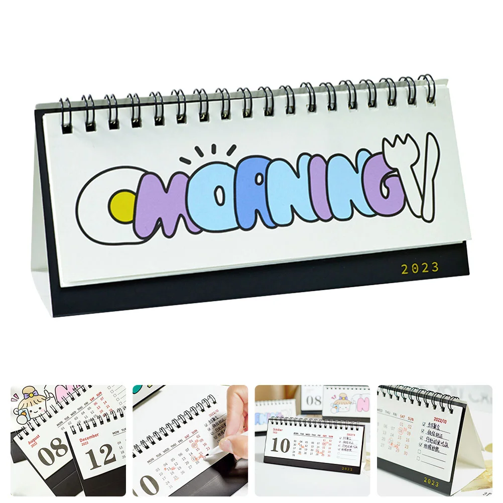 

2023 Desk Calendar Exquisite Small Decoration Notebook Office Easy Tent Recording