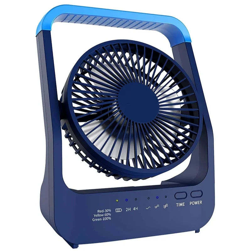 

20000 mAh Handheld Mini Portable USB Fan Rechargeable cooling stand Table fan Super Mute Silent For Pc / Laptop / Notebook