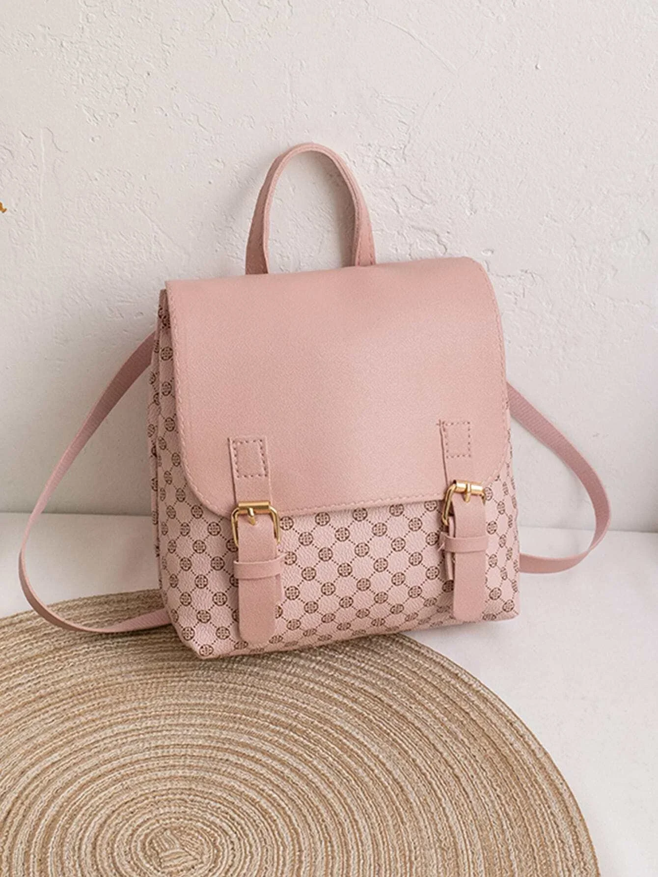 

Mini Floral Graphic Flap Backpack