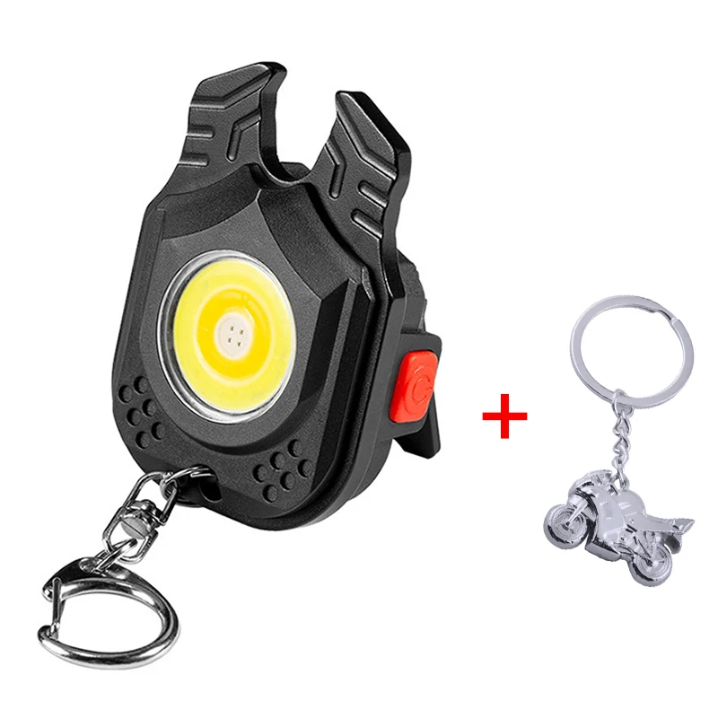 

10w Lantern Clip Keychains Pocket Portable Flashlight For Outdoor Camping Pocket Work Light Usb Rechargeable Flash Light Led
