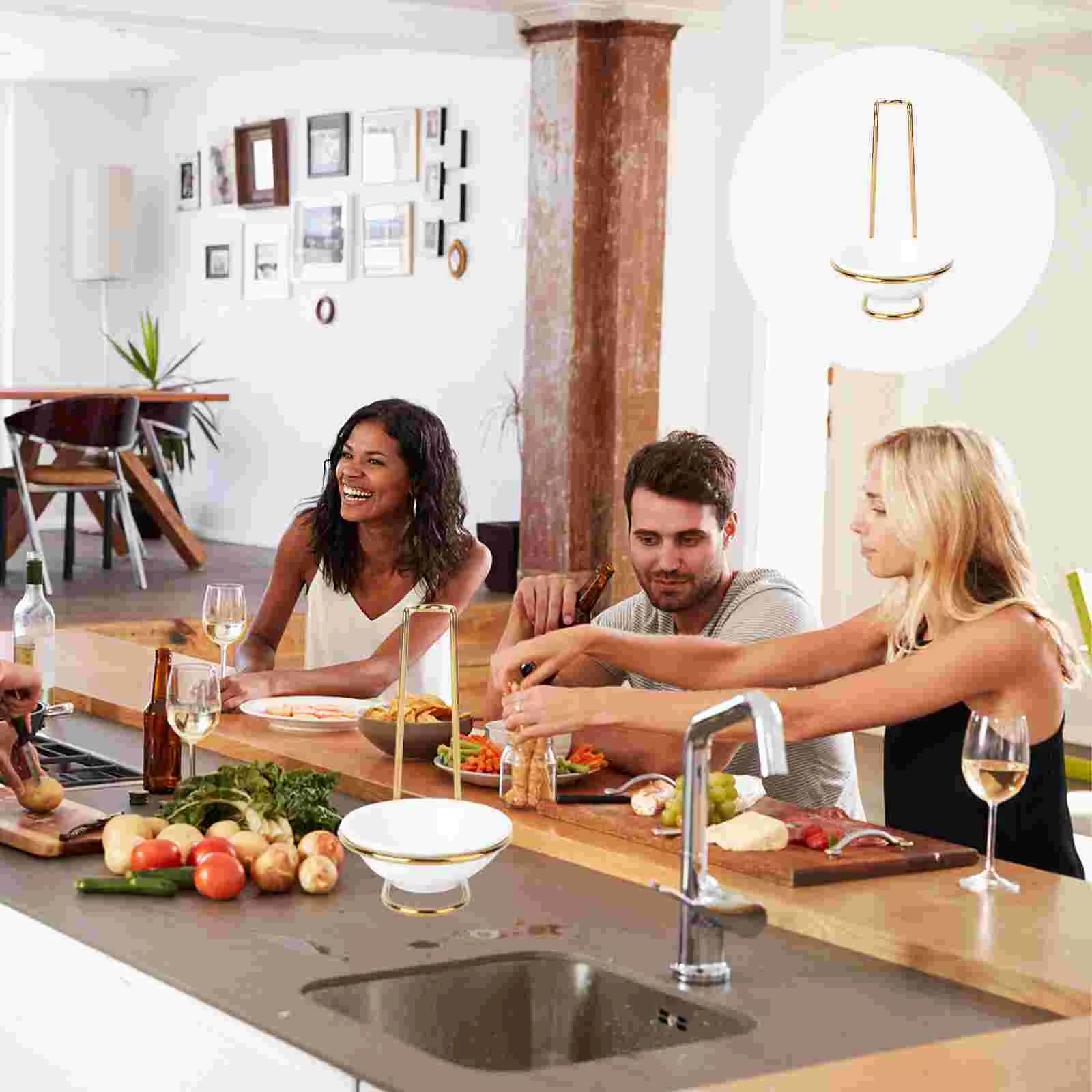 

Spoon Rest Holder Ladle Upright Utensil Stand Standing Ceramic Vertical Soup Steel Stainless Rack Kitchen Doublestove Cooking