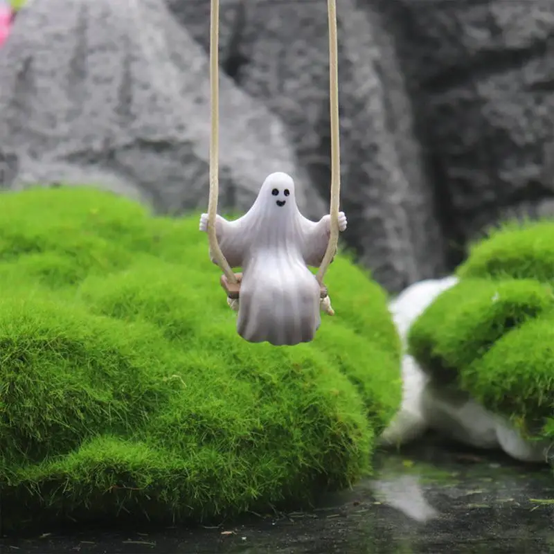 Хэллоуин призрак качели автомобиль орнамент изысканный качающийся кулон