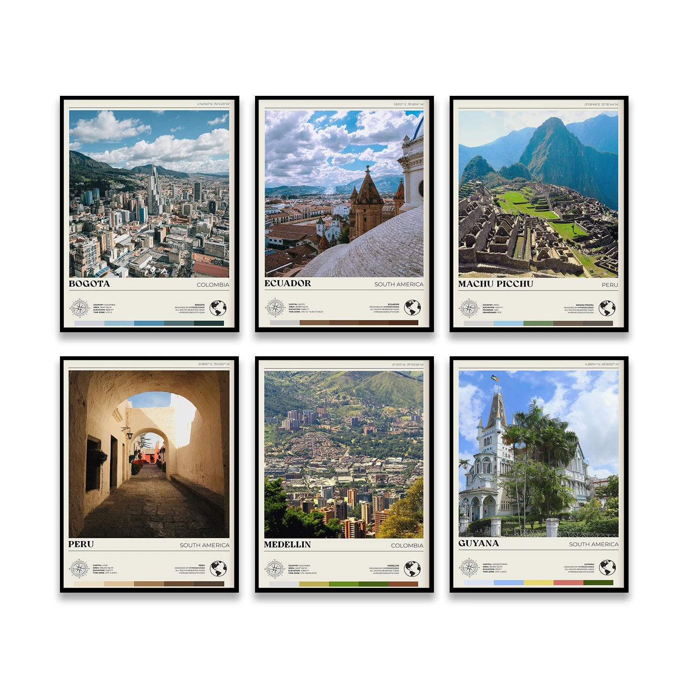 Гайана Каракас Меделлин Перу Эквадор Мачу Пикачу Богато Чили Сан-Паулу Бразилия.