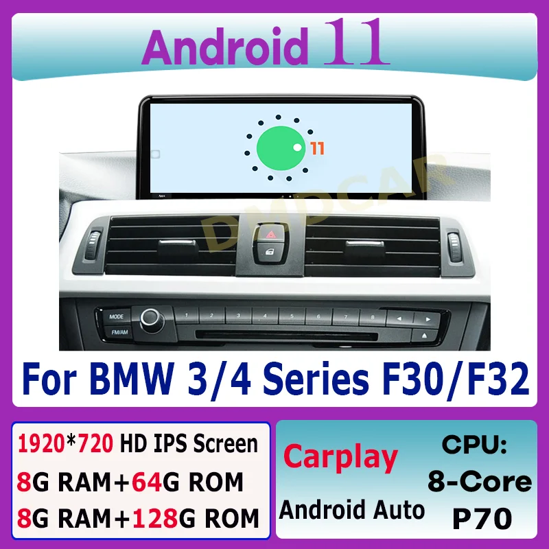 

8core Android 11 8+128GB ROM Car Multimedia Player GPS Navigation for BMW 3Series F30 F31 F34 4Series F32 F33 F36