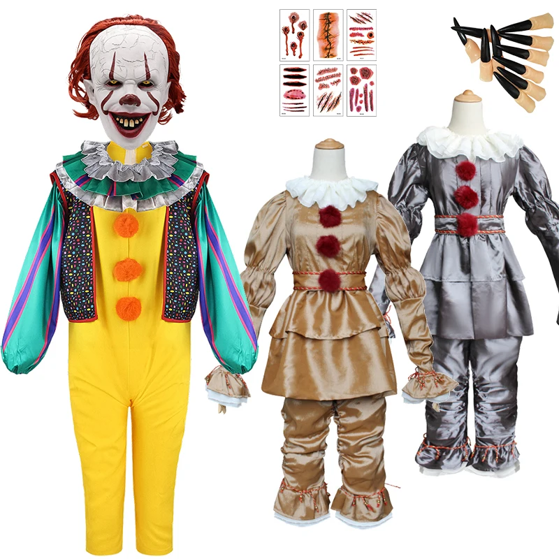 Детские костюмы на Хэллоуин для косплея из фильма ужасы Джокера пеннивайза