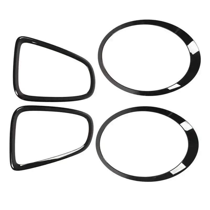 

4pcs Gloss Black Headlight Taillight Surround Cover Trims for Mini R56 R57 R58 R59 S JCW 2007 2008 2009 2010 2011-2015