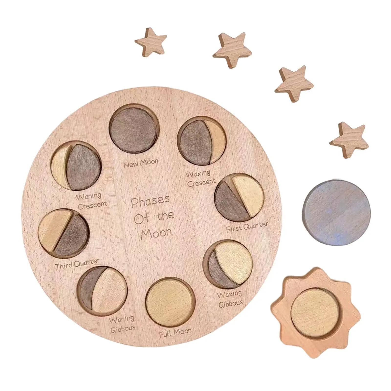 

1Set 3D Moon Phase Puzzle Toys Early Education Toy Kids Holiday Gifts Matching