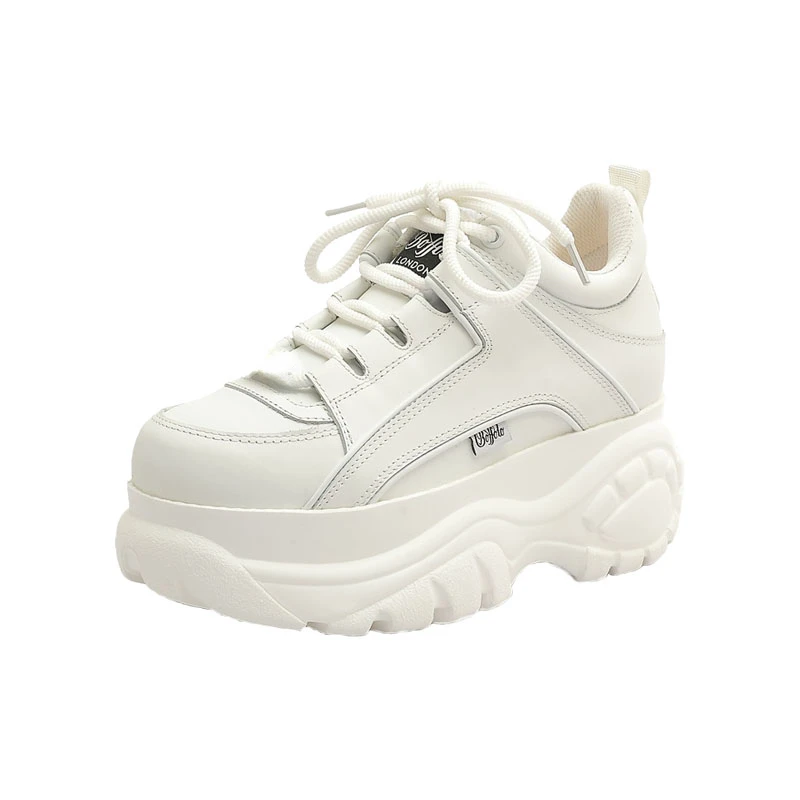 

2021 Top Quality Genuine Leather Platform buffalo Shoes Women Casual Sneakers Round Toe Brand Luxury Dad shoes ST487 ST488