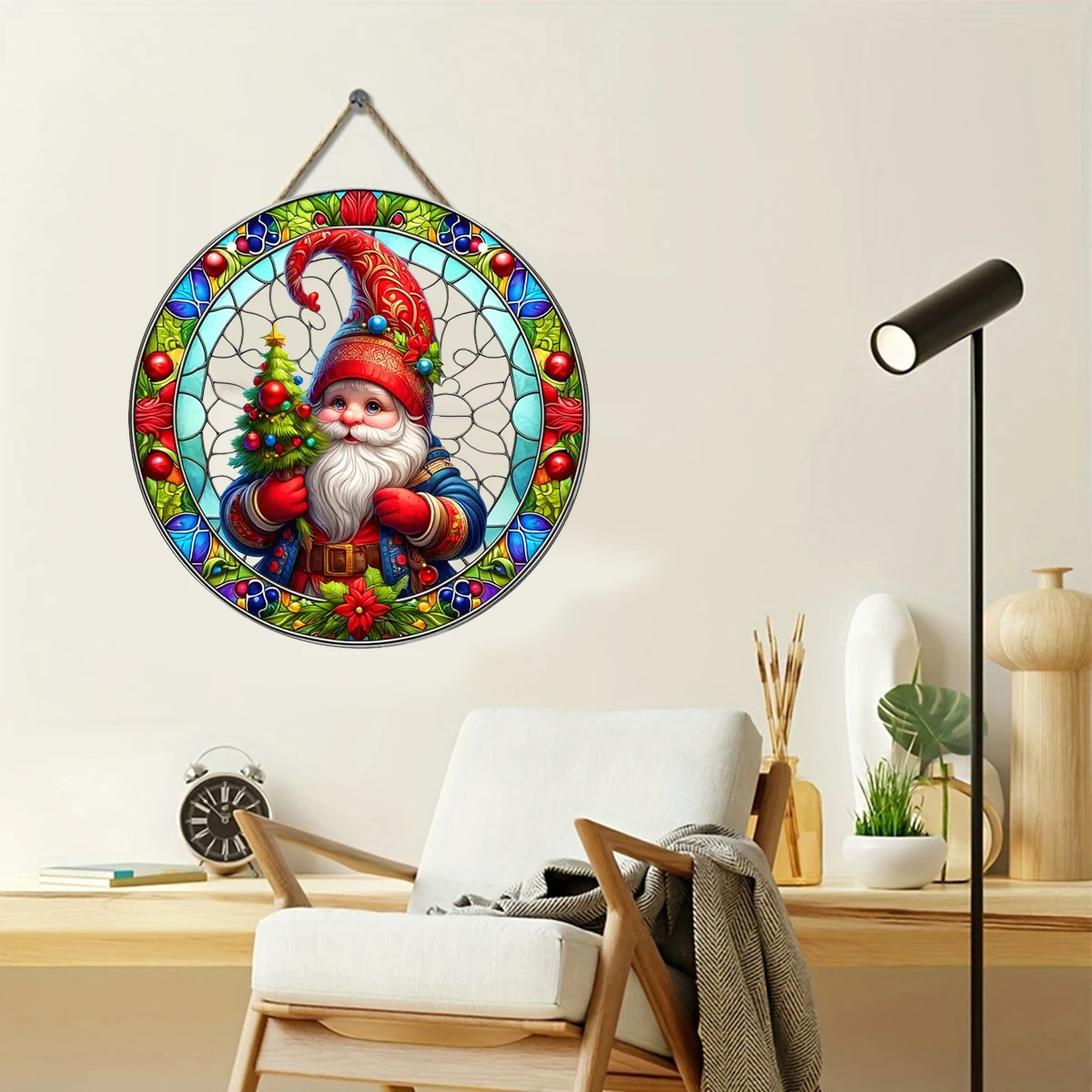 Акриловый рождественский ловец солнца - висячие окна из витражного стекла