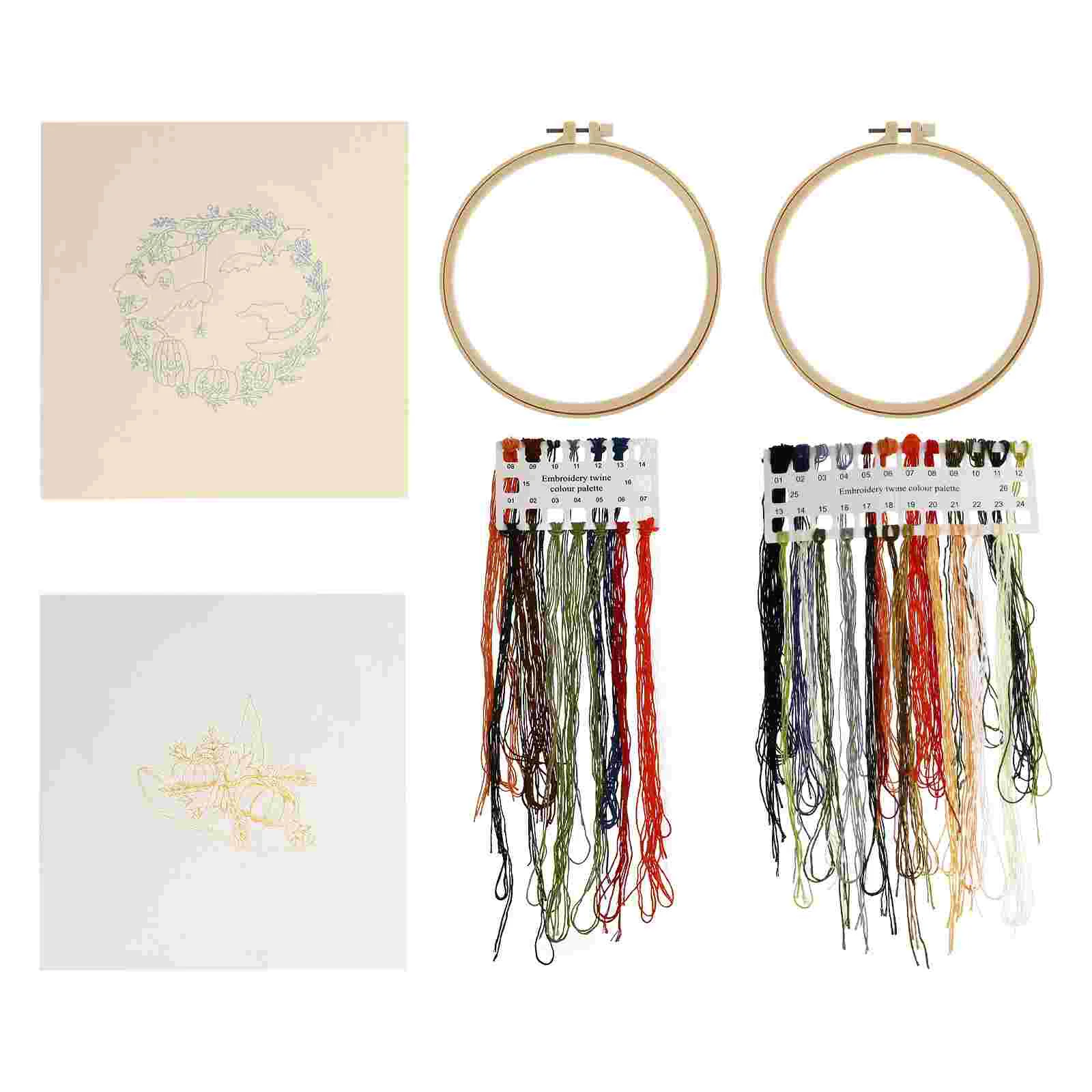 

2 sets of Pattern Embroidery Material Cross Stitch Embroidery Thread