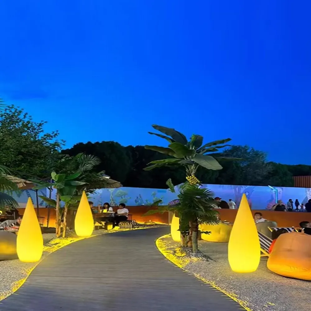 Солнечное освещение Ландшафтная RGB Капля воды дизайн водонепроницаемый с