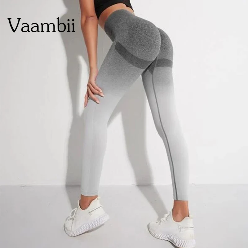 

Seamless Sports Female Pants Sport Gradient Legings For Women Scrunch Butt Gym Tights Push Up High Waisted Leggings Sportwear