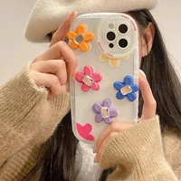 for iphone 13 pro max 3d daisy flower diamond phone case for apple 12 11 pro xr x xs max camera lens protective clear soft cover