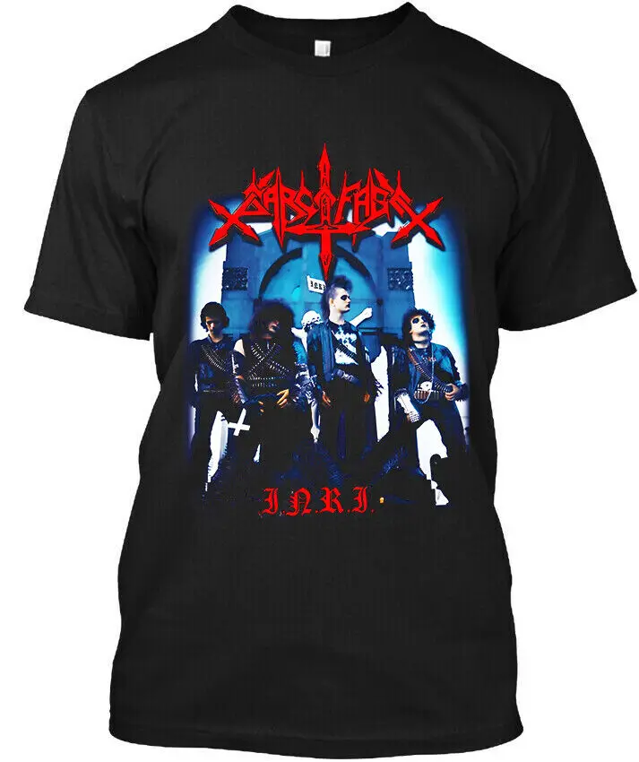 Новый популярный! Sarcófago I.N.R.I. Винтажная футболка с рисунком бразильской музыки