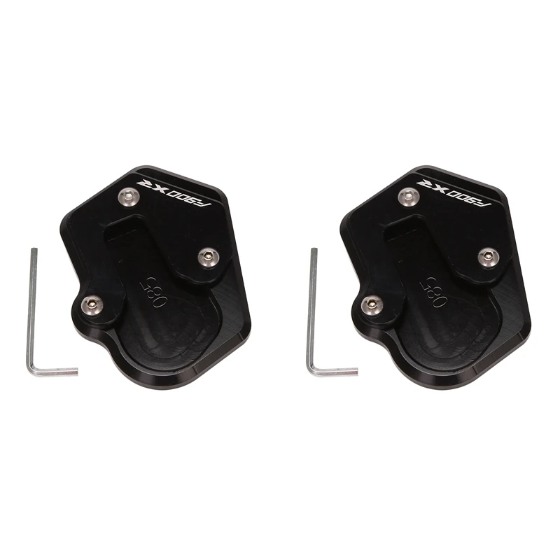 

2X Motorbike Kickstand Foot Side Stand Extension Pad Support Plate For F900XR F900 XR F 900XR 2020(Black)
