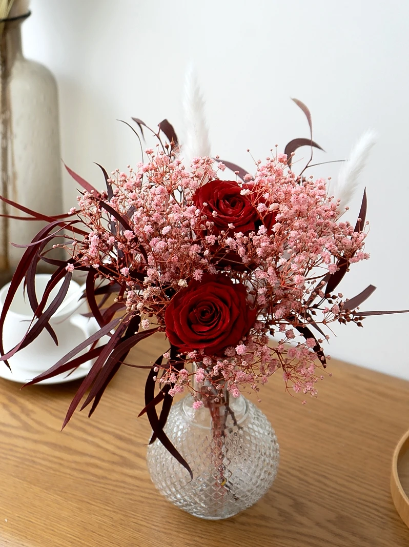 

Eternal Flower Bouquet Multiple Color The Sky Rose Small Reed Holiday Home Decoration Crafts