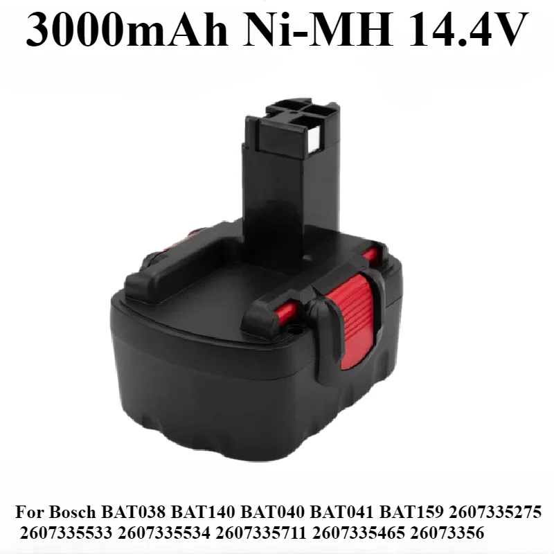 Для Bosch BAT038 BAT140 BAT040 BAT041 BAT159 2607335275 2607335533 2607335534 2607335711 2607335465 26073356 мАч Ni-MH 3000 в