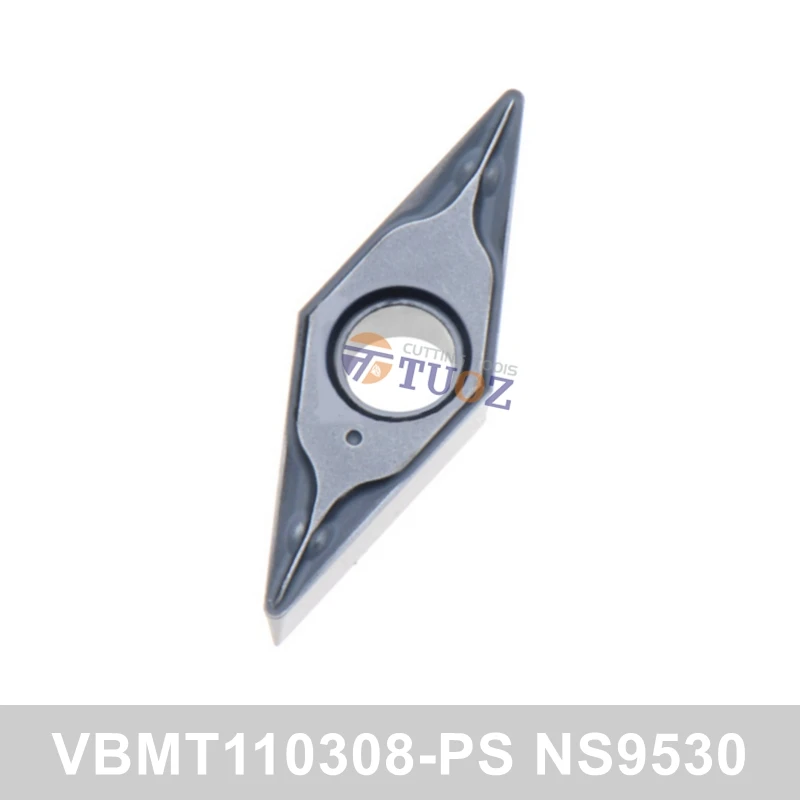 

100% Original VBMT110308-PS NS530 NS9530 R0.8 Metal Ceramics Insert VBMT 110308 -PS VBMT1103 CNC Lathe Cutter Turning Tools
