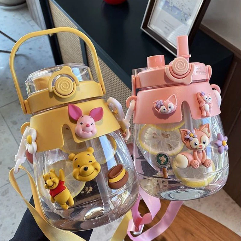 1300ML My Friends Tigger & Pooh Anime Water cup portable water cup sports kettle cartoon cute portable summer handy cup