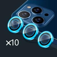 3d full protector camera lens for iphone 13 pro max 11 12 12 mini protector for iphone 13 pro luminous camera metal lens 10pcs