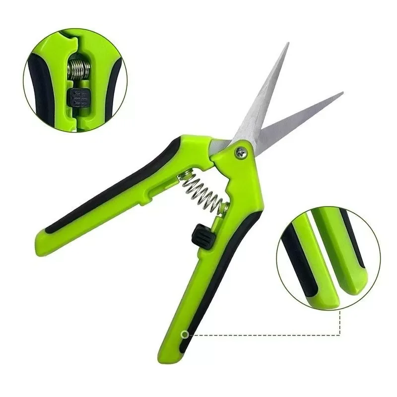 

Garden Pruning Shears Functional Cutter With Straight Steel Grape Fruit Picking Branches Scissors Garden Tools