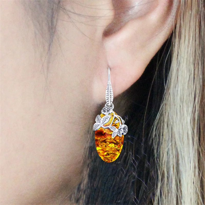 Женские винтажные серьги-подвески в форме цветка | Серьги-подвески