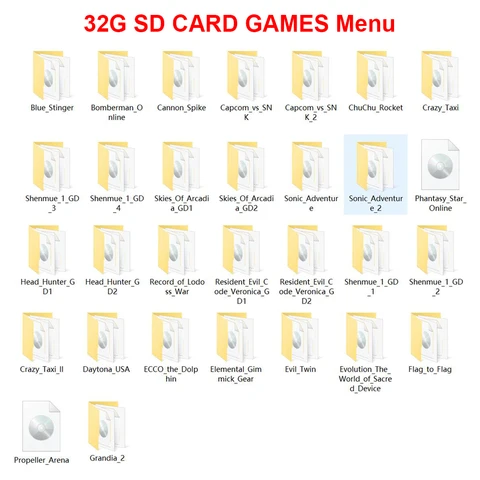 Игровая SD-карта Dreamshell с 38 играми для Sega Dreamcast DC консоль SD кардридер адаптер