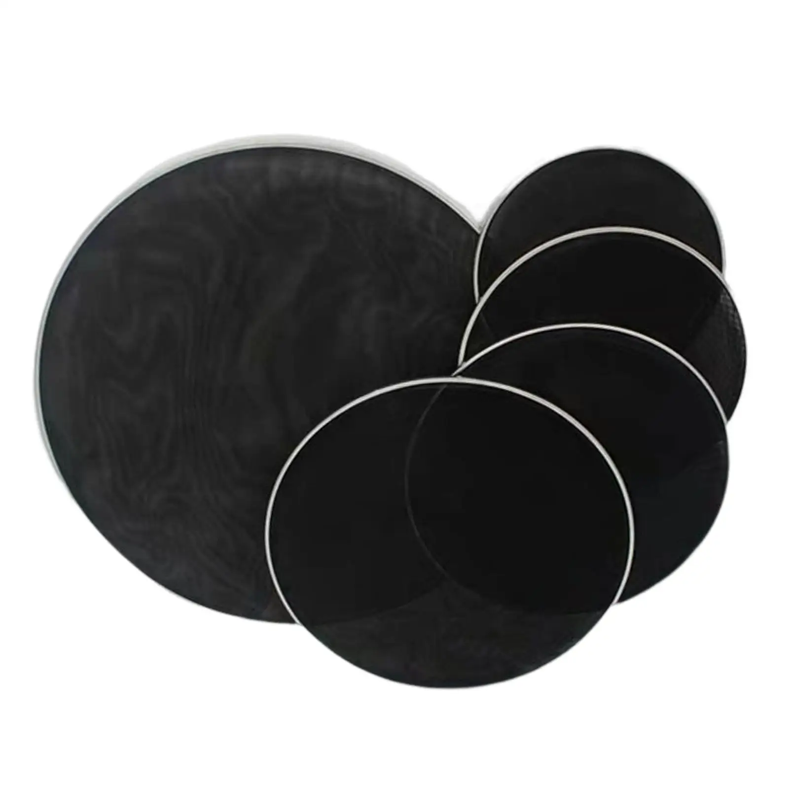 

5 Pieces Drumhead Quiet Practice Double Layer Silent Mute Drum Head for Beginners Stage Performance Practice Drum Players