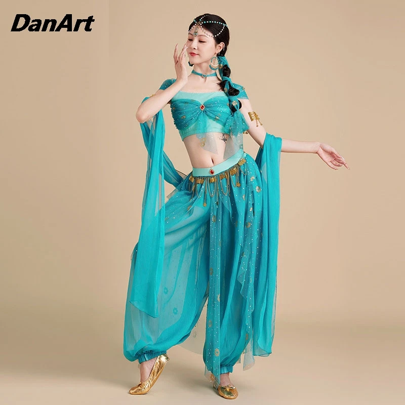 Женский китайский Дуньхуан летающий танцевальный костюм индийский для танца