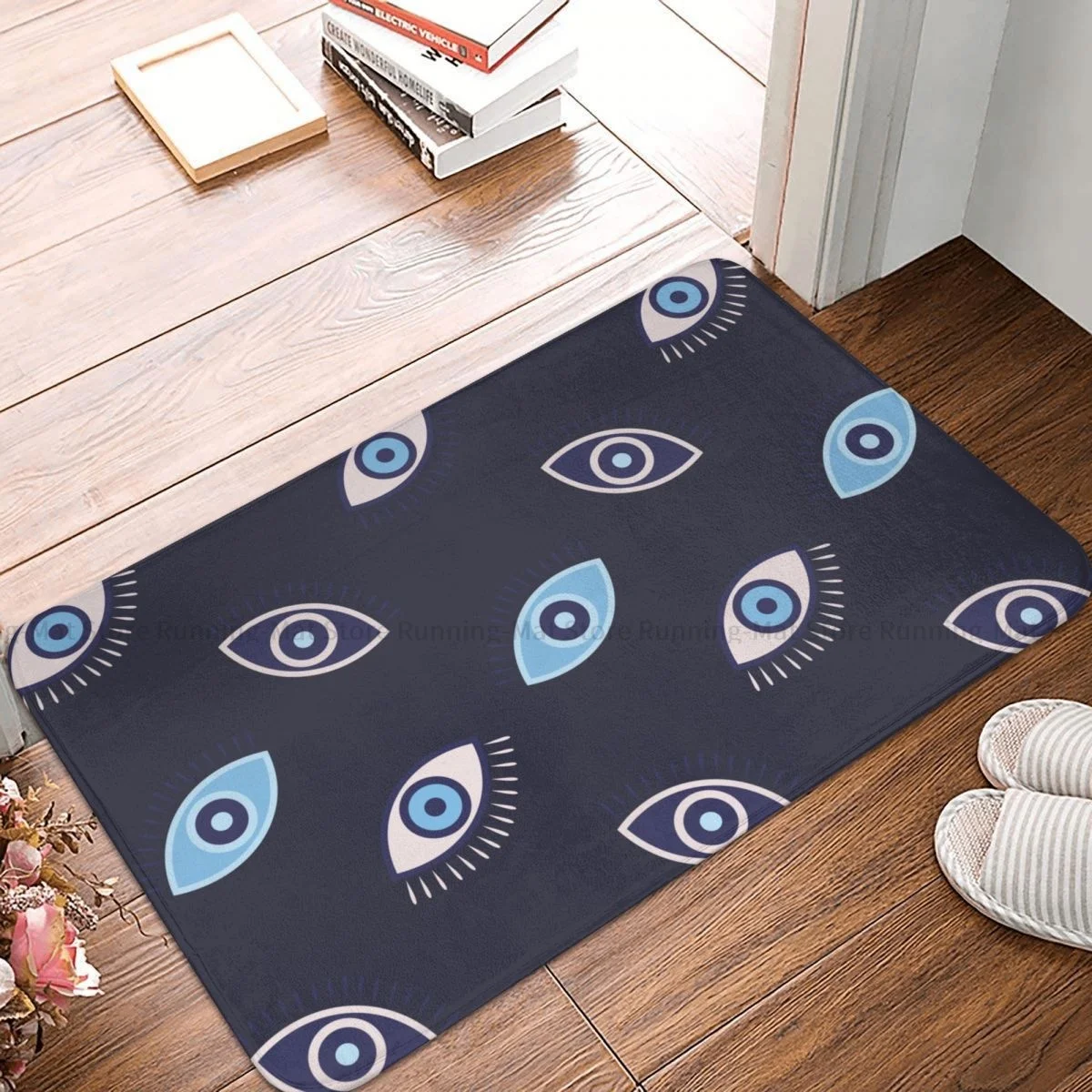 

Pattern Texture Painting Non-slip Doormat Eyes Fantasy Bath Kitchen Mat Prayer Carpet Home Modern Decor