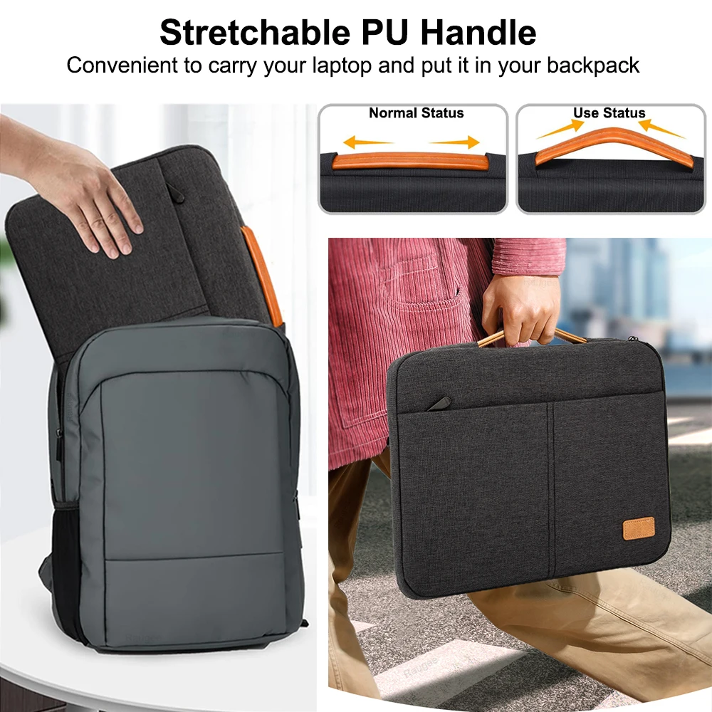 Фото Сумка для ноутбука Macbook Air 13, Huawei Xiaomi Dell Lenovo hp 14 15, 15,6 дюймов, портативная сумка для ноутбука, сумка для ноутбука №5