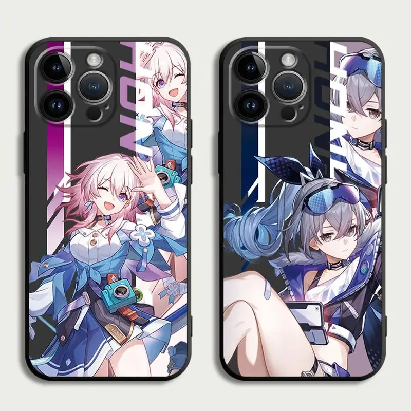 phone Cases for iphone 14 case 11 12 15 Pro XS Max 8 13 Mini X SE 7 16 Plus funda Antiscratch cover Honkai Star Rail Silver Wolf