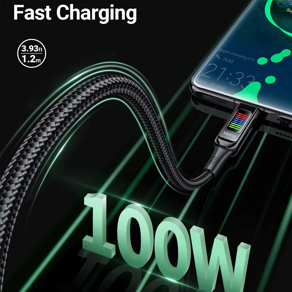 ACEFST 5A Кабель для быстрой зарядки телефона USB C to iPhone 16/15 Проводной шнур со