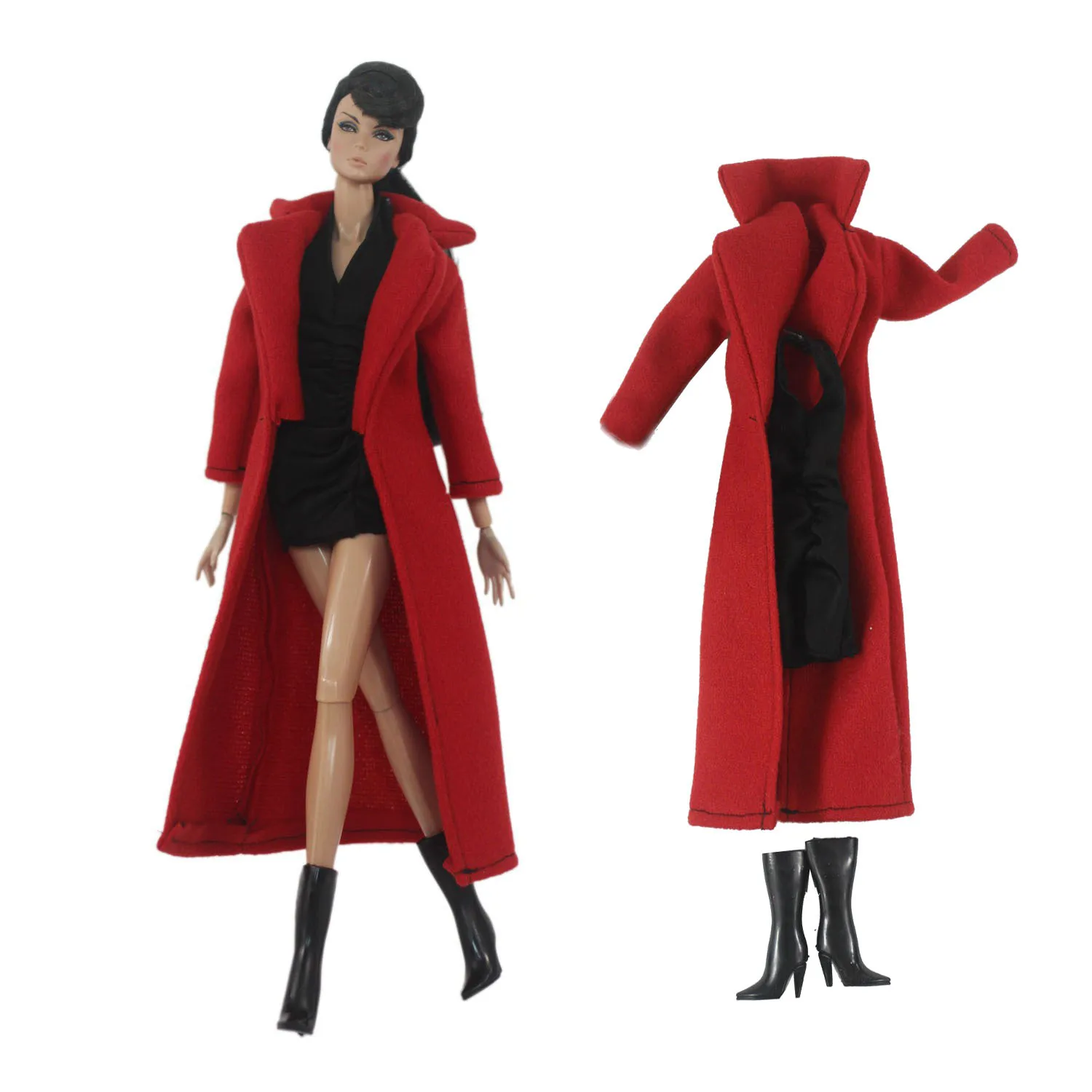 Модная 1/6 FR супермодельная кукольная одежда высокого качества длинное шерстяное