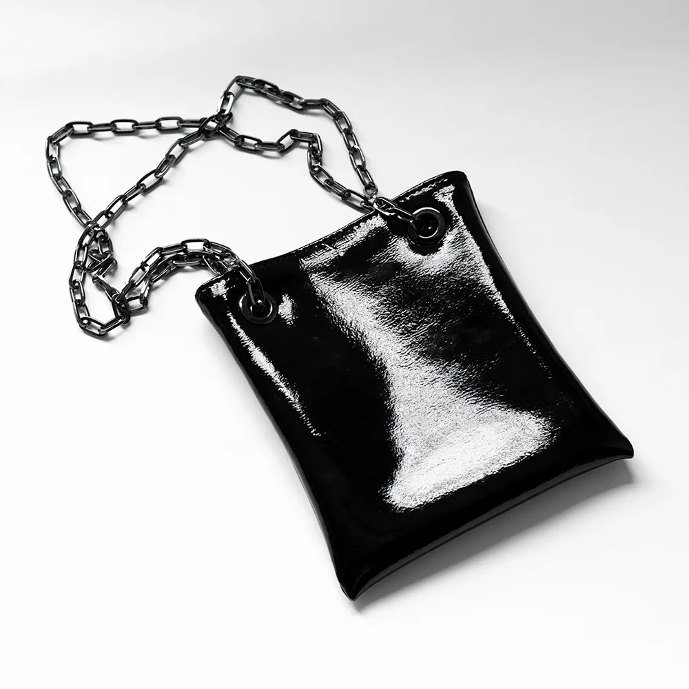 

2022 New Chain Bag Female Mini Bag Single Shoulder Bag Mobile Phone Bag Black Square Bag