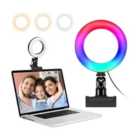8inch selfie ring light rgb photography ringlight circle fill light led color lamp trepied makeup
