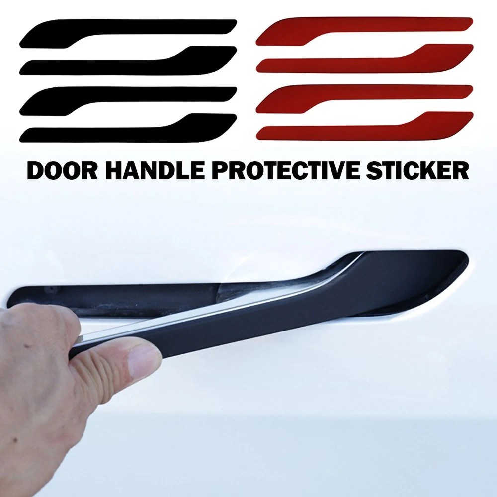 

4pcs for Tesla Model 3 Y Car Door Handle Patch Carbon Fiber Protective Sticker Tesla Anti-Scratch Anti-Wear Door Handle Stickers