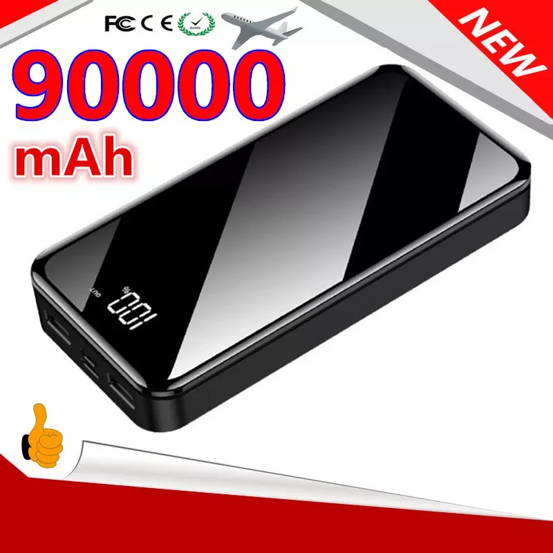 

2023New 90000mAh Power Bank for Xiaomi Huawei iPhone Samsung Fast Charge Power Bank